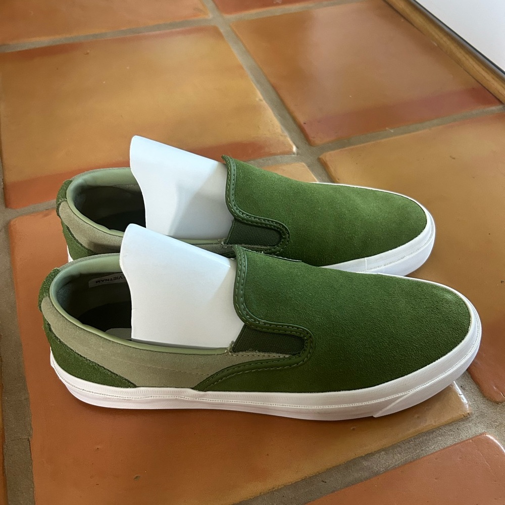 Green Slip-On Sneakers